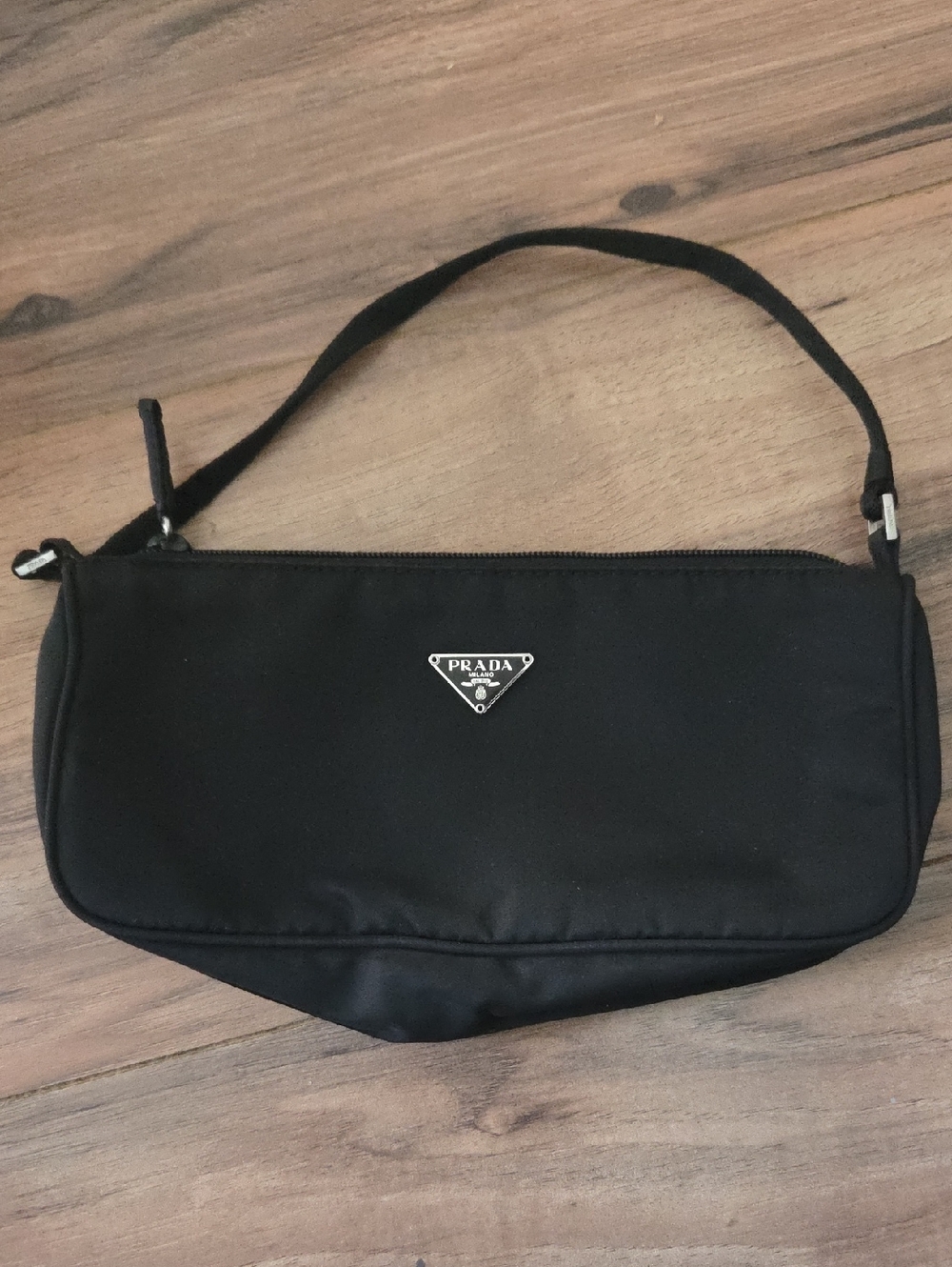 Prada Black Nylon Belt Bag with Triangle Logo